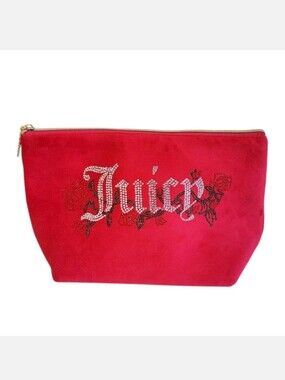 Juicy Couture Makeup Bag Red Gold